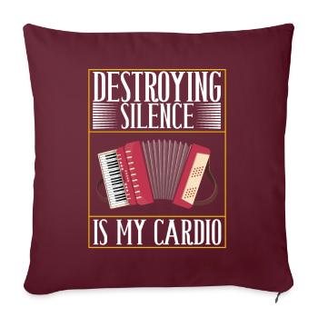 Accordéoniste Accordéoniste - Housse de coussin décorative 45 x 45 cm - bordeaux - Devant