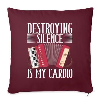 Accordéoniste Accordéoniste - Housse de coussin décorative 45 x 45 cm - bordeaux - Devant