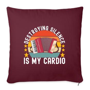 Accordéoniste Accordéoniste - Housse de coussin décorative 45 x 45 cm - bordeaux - Devant