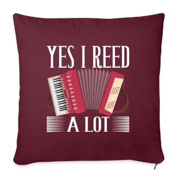 Accordéoniste Accordéoniste - Housse de coussin décorative 45 x 45 cm - bordeaux - Devant