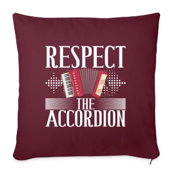 Accordéoniste Accordéoniste - Housse de coussin décorative 45 x 45 cm - bordeaux - Devant