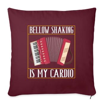 Accordéoniste Accordéoniste - Housse de coussin décorative 45 x 45 cm - bordeaux - Devant