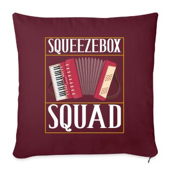 Accordéoniste Accordéoniste - Housse de coussin décorative 45 x 45 cm - bordeaux - Devant
