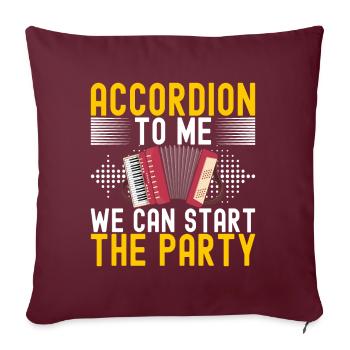 Accordéoniste Accordéoniste - Housse de coussin décorative 45 x 45 cm - bordeaux - Devant