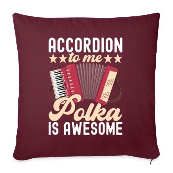 Accordéoniste Accordéoniste - Housse de coussin décorative 45 x 45 cm - bordeaux - Devant
