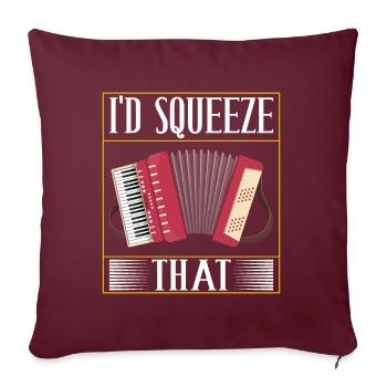 Accordéoniste Accordéoniste - Housse de coussin décorative 45 x 45 cm - bordeaux - Devant
