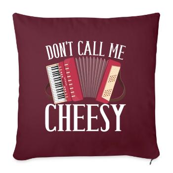 Accordéoniste Accordéoniste - Housse de coussin décorative 45 x 45 cm - bordeaux - Devant