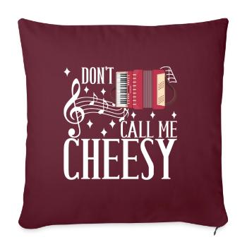 Accordéoniste Accordéoniste - Housse de coussin décorative 45 x 45 cm - bordeaux - Devant