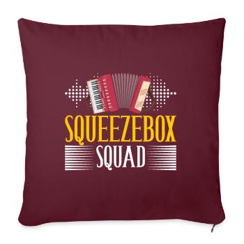 Accordéoniste Accordéoniste - Housse de coussin décorative 45 x 45 cm - bordeaux - Devant