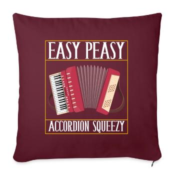 Accordéoniste Accordéoniste - Housse de coussin décorative 45 x 45 cm - bordeaux - Devant