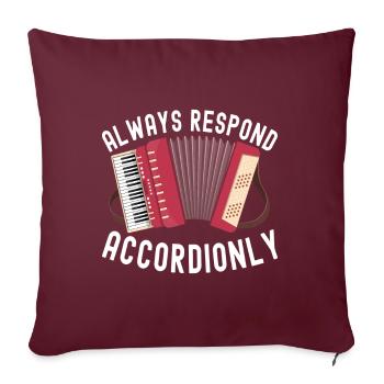 Accordéoniste Accordéoniste - Housse de coussin décorative 45 x 45 cm - bordeaux - Devant