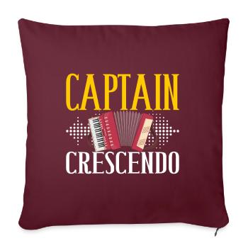 Accordéoniste Accordéoniste - Housse de coussin décorative 45 x 45 cm - bordeaux - Devant