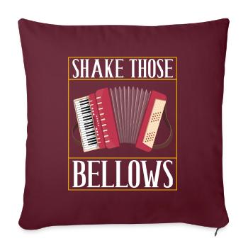 Accordéoniste Accordéoniste - Housse de coussin décorative 45 x 45 cm - bordeaux - Devant
