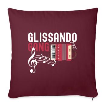 Accordéoniste Accordéoniste - Housse de coussin décorative 45 x 45 cm - bordeaux - Devant