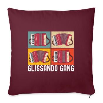 Accordéoniste Accordéoniste - Housse de coussin décorative 45 x 45 cm - bordeaux - Devant