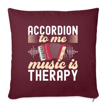 Accordéoniste Accordéoniste - Housse de coussin décorative 45 x 45 cm - bordeaux - Devant