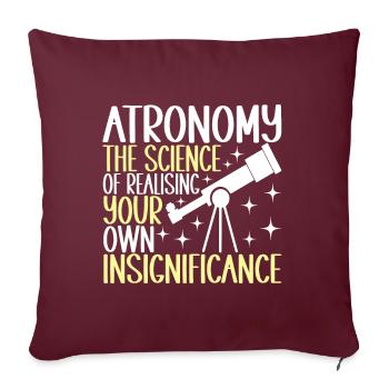 Astronom Astronomie - Sofakissenbezug 45 x 45 cm - Burgunderrot - Vorne