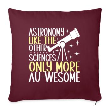 Astronom Astronomie - Sofakissenbezug 45 x 45 cm - Burgunderrot - Vorne