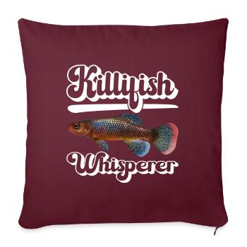 Killifisch Quarium Fische - Sofakissenbezug 45 x 45 cm - Burgunderrot - Vorne