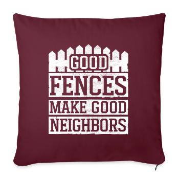Installateur de clôtures Constructeur de clôtures Installateur de clôtures - Housse de coussin décorative 45 x 45 cm - bordeaux - Devant