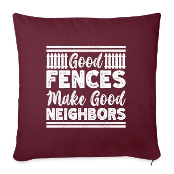 Installateur de clôtures Constructeur de clôtures Installateur de clôtures - Housse de coussin décorative 45 x 45 cm - bordeaux - Devant