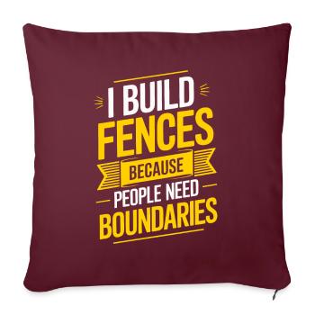 Installateur de clôtures Constructeur de clôtures Installateur de clôtures - Housse de coussin décorative 45 x 45 cm - bordeaux - Devant
