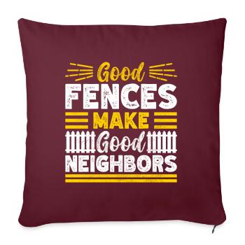 Installateur de clôtures Constructeur de clôtures Installateur de clôtures - Housse de coussin décorative 45 x 45 cm - bordeaux - Devant