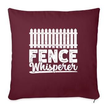 Installateur de clôtures Constructeur de clôtures Installateur de clôtures - Housse de coussin décorative 45 x 45 cm - bordeaux - Devant