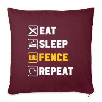 Installateur de clôtures Constructeur de clôtures Installateur de clôtures - Housse de coussin décorative 45 x 45 cm - bordeaux - Devant