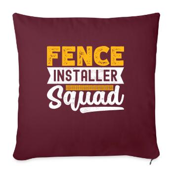 Installateur de clôtures Constructeur de clôtures Installateur de clôtures - Housse de coussin décorative 45 x 45 cm - bordeaux - Devant
