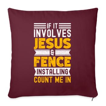 Installateur de clôtures Constructeur de clôtures Installateur de clôtures - Housse de coussin décorative 45 x 45 cm - bordeaux - Devant