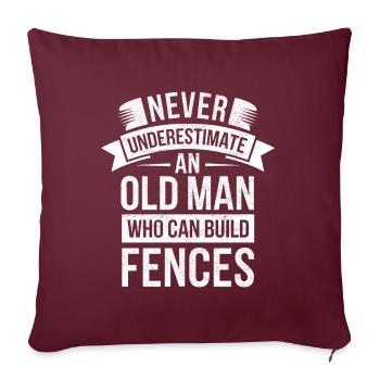 Installateur de clôtures Constructeur de clôtures Installateur de clôtures - Housse de coussin décorative 45 x 45 cm - bordeaux - Devant