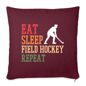 Hockey hockey de hockey coach - Housse de coussin décorative 45 x 45 cm - bordeaux - Devant