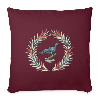 Le Rossignol à Mårtes - Housse de coussin décorative 45 x 45 cm - bordeaux - Devant