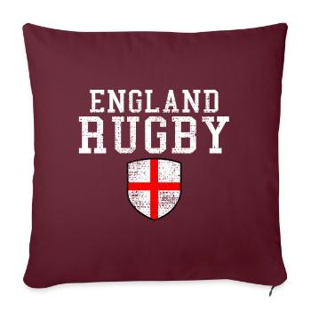 Angleterre rugby - Housse de coussin décorative 45 x 45 cm - bordeaux - Devant