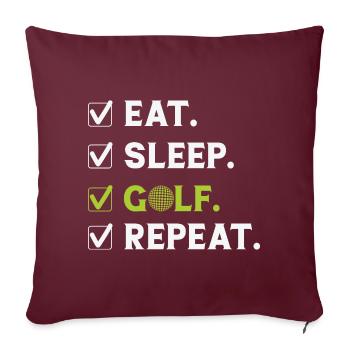 Golf Golfing Golfer Golfer Golf Club - Housse de coussin décorative 45 x 45 cm - bordeaux - Devant