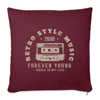 Rétro 2000 Cadeau D'anniversaire 2000 vintage 2000 - Housse de coussin décorative 45 x 45 cm - bordeaux - Devant