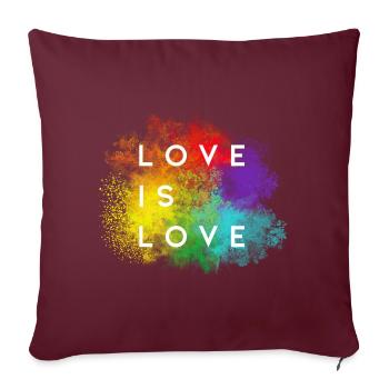 L’amour est l’amour - Housse de coussin décorative 45 x 45 cm - bordeaux - Devant