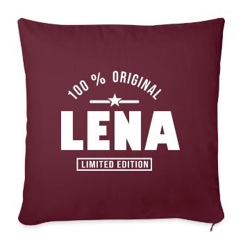 Lena lena - Housse de coussin décorative 45 x 45 cm - bordeaux - Devant