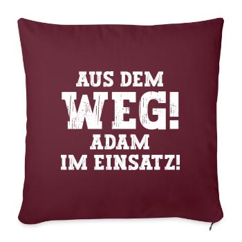 Adam Lustiger Spruch Vorname Name Adam - Sofakissenbezug 45 x 45 cm - Burgunderrot - Vorne