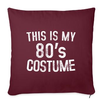 Années 80 rétro - Housse de coussin décorative 45 x 45 cm - bordeaux - Devant