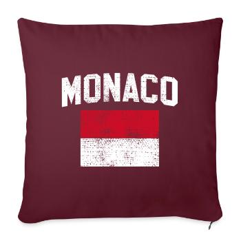 Monaco - Housse de coussin décorative 45 x 45 cm - bordeaux - Devant