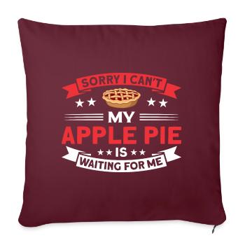 Amateurs de gâteaux Amateurs de cupcakes Tarte aux pommes - Housse de coussin décorative 45 x 45 cm - bordeaux - Devant