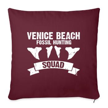 Conception de l’archéologie fossile Fossiles Chasseurs de fossiles - Housse de coussin décorative 45 x 45 cm - bordeaux - Devant