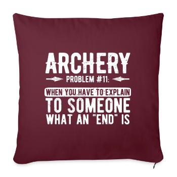Bogenschießen Archery - Sofakissenbezug 45 x 45 cm - Burgunderrot - Vorne