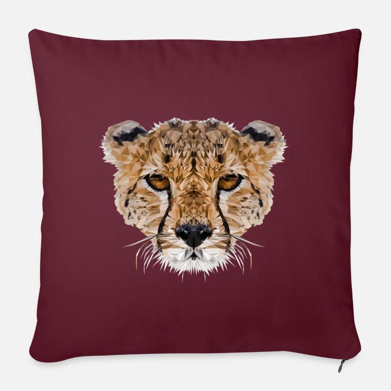 Gepard - Sofakissenbezug 45 x 45 cm - Burgunderrot