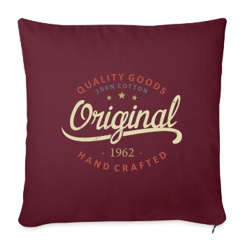 Original 1962 Cadeau D'anniversaire 1962 - Housse de coussin décorative 45 x 45 cm - bordeaux - Devant