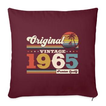 Original 1965 Millésime 1965 Anniversaire 1965 - Housse de coussin décorative 45 x 45 cm - bordeaux - Devant