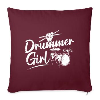 Cooles Schlagzeug Musiker Drummer Geschenk - Sofakissenbezug 45 x 45 cm - Burgunderrot - Vorne