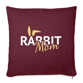 Rabbit Mom Hasenohren - Sofakissenbezug 45 x 45 cm - Burgunderrot - Vorne